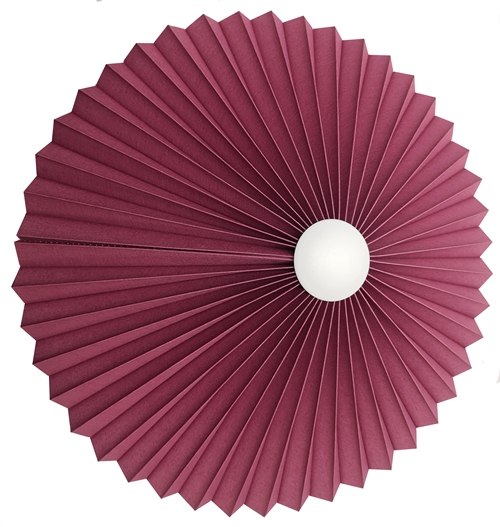 Rosette plisse til loft gl. rosa Ø40 med ledning